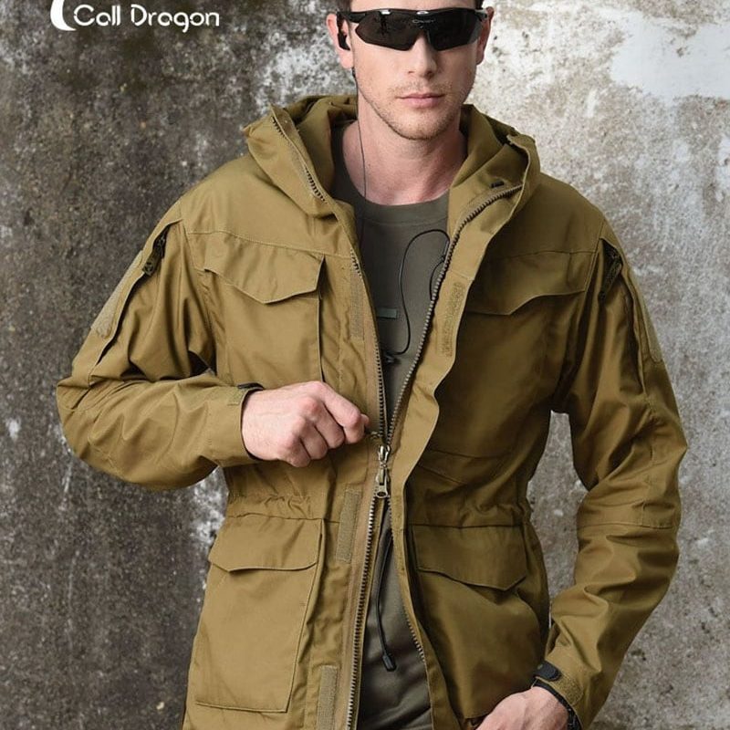 អាវជាក់ Tactical Windbreaker JK03 ម៉ូត M65 មានមួក សម្រាប់ Outdoor Training និងប្រើក្នុងទីក្រុង