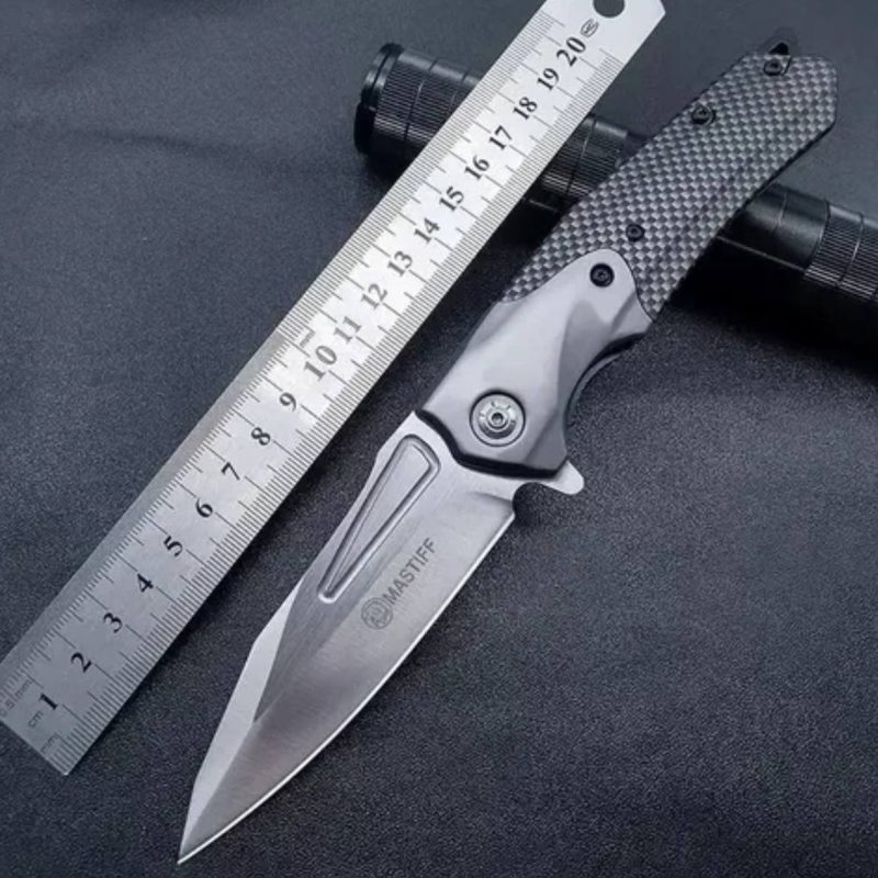 K35 Premium Mastiff Tactical Folding Knife – Carbon Fiber Handle & High Hardness Stainless Steel