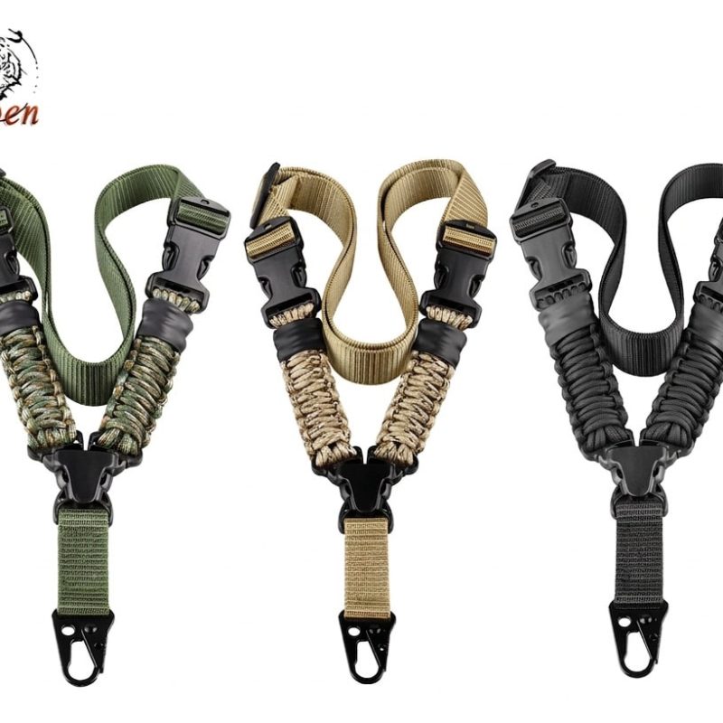 GS02 ខ្សែ Tactical Paracord ពហុមុខងារ Single-Point អាចកែប្រវែងបាន