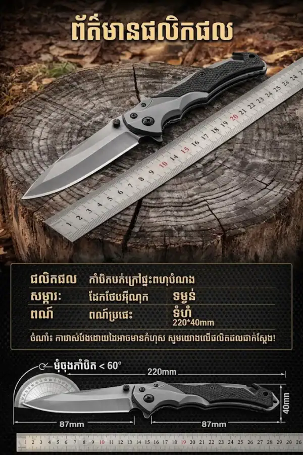 ដៃគូកាំភ្លើងបង្វិលស្តេនលេសធ័រចម្រុះ 5-in-1 សម្រាប់ការរស់នៅក្រៅផ្ទះ និងសង្គ្រោះបន្ទាន់.