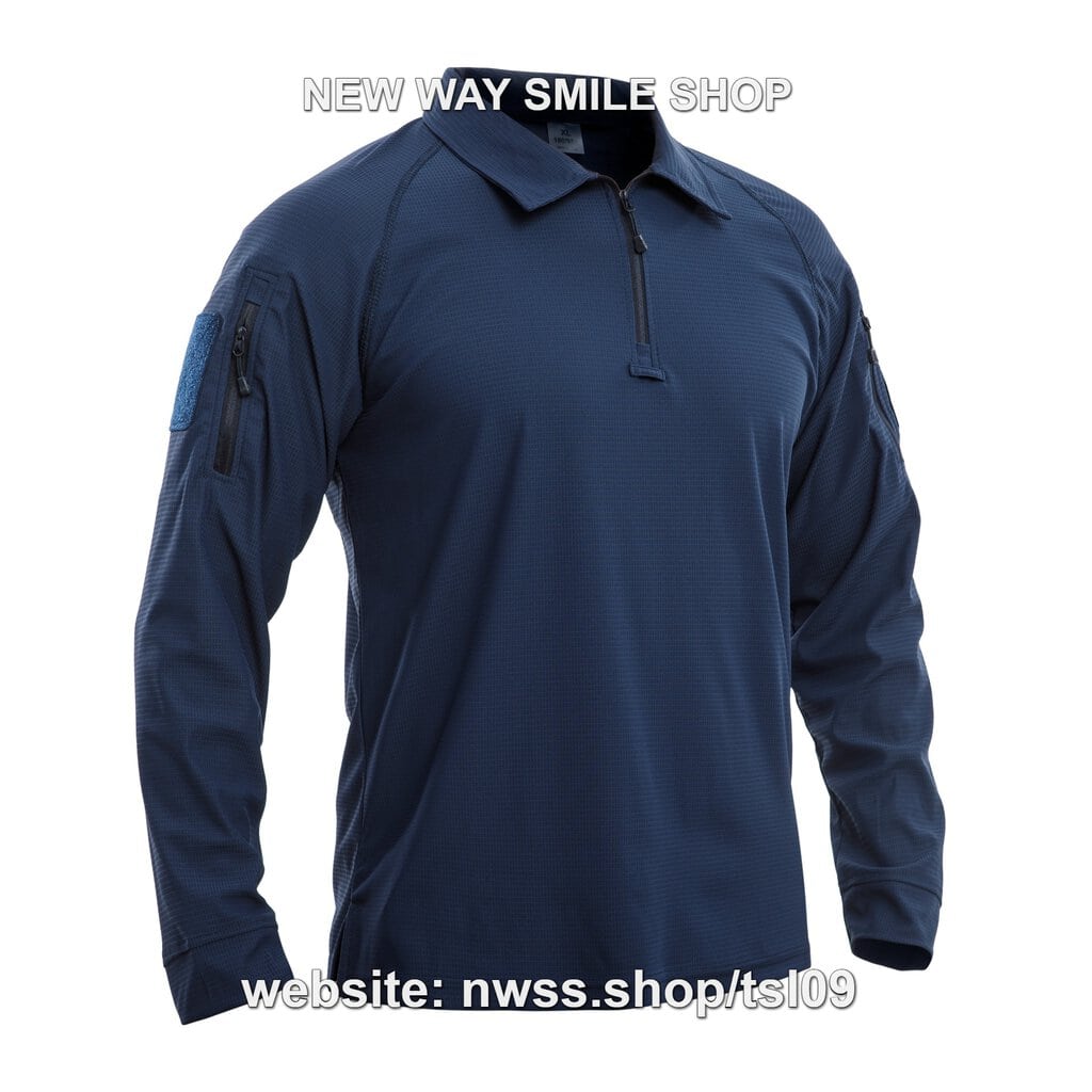 TSL09 Tactical Long-Sleeve Polo Shirt – Quick-Dry Outdoor Performance Top with Sleeve Utility Pocket - Image 10