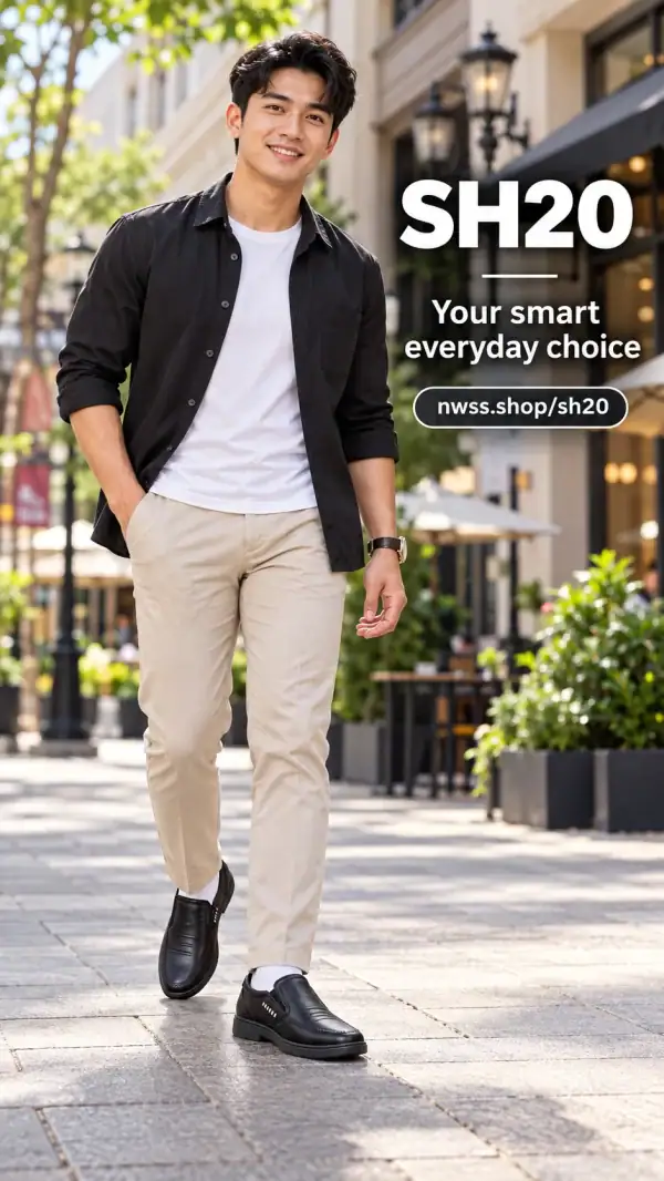 ស្បែកជើងបុរស Casual មានខ្យល់ចេញចូល បាតទន់ និងមិនងាយរអិល.