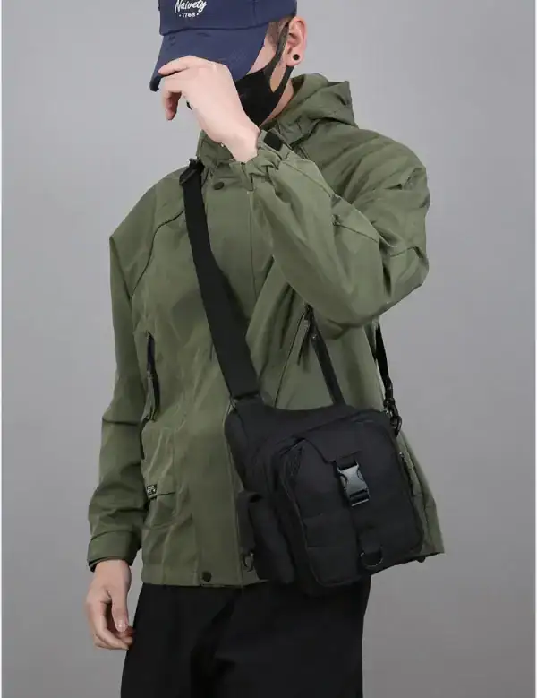 កាបូបស្ពាយ Sling Camouflage សម្រាប់ក្រៅផ្ទះ និងសម្រាកលំហែ, ទម្ងន់ស្រាល.