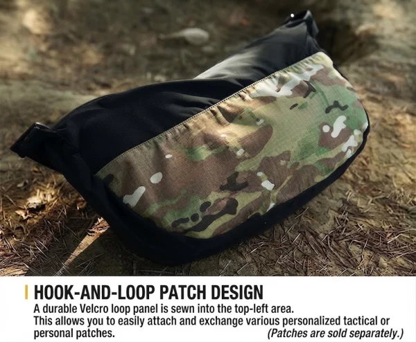 កាបូបស្ពាយឆ្លងកាយ Tactical Sling Dumpling Bag សម្រាប់ក្រៅផ្ទះ មានស្រទាប់ជួយជ្រាបទឹកតិច.