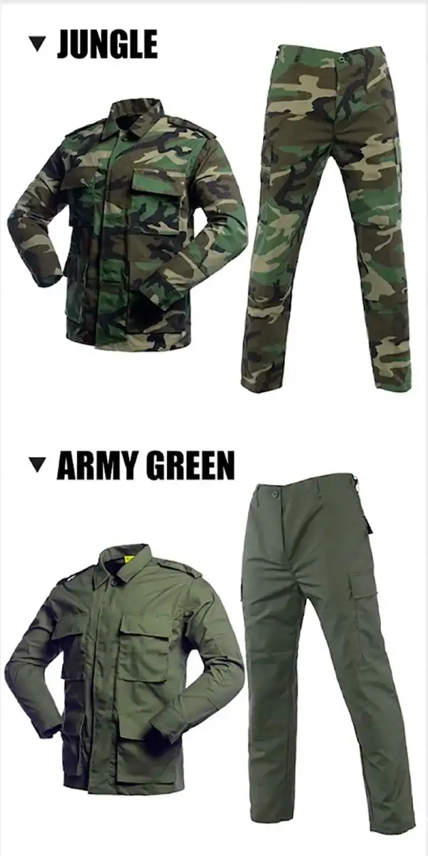 ឈុតឯកសណ្ឋាន BDU Tactical FS01 ស្លៀកពាក់ពណ៌សាមគ្គីសម្រាប់ហ្វឹកហាត់ និងប្រើក្រៅផ្ទះ.