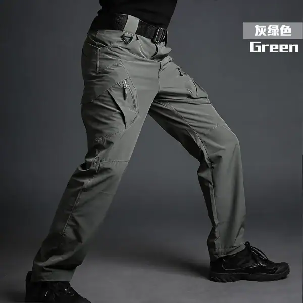 ខោជើងវែង Tactical Stretch Cargo IX9A ពណ៌បៃតង សម្រាប់ Outdoor, Hiking, Training និងប្រចាំថ្ងៃ.