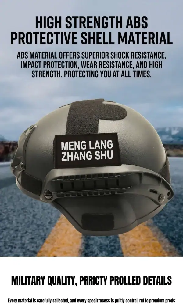 HT01 Tactical Rail Helmet for Outdoor Sports & CS Field Head Protection in tactical style.
