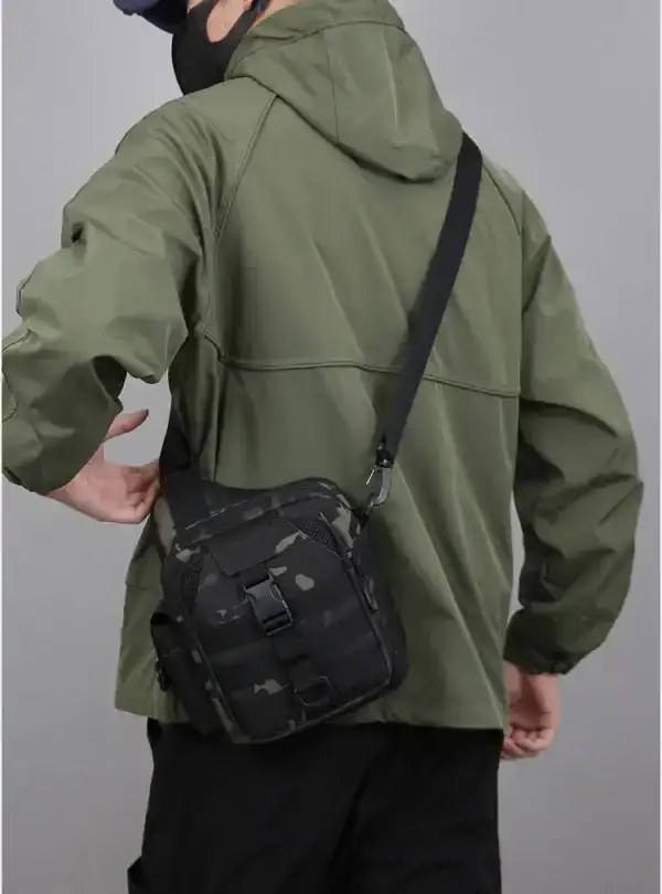 កាបូបស្ពាយ Sling Camouflage សម្រាប់ក្រៅផ្ទះ និងសម្រាកលំហែ.