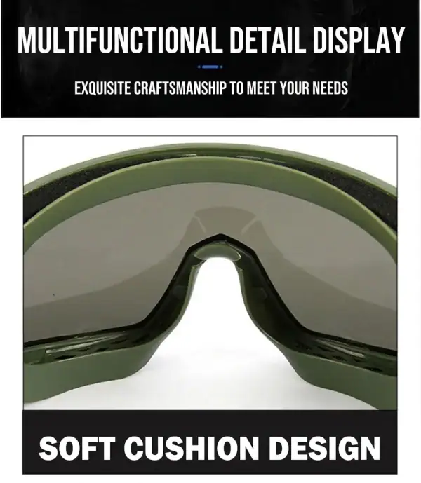 GL08 tactical protective goggles with soft cushion design for outdoor, wind, and sand protection.