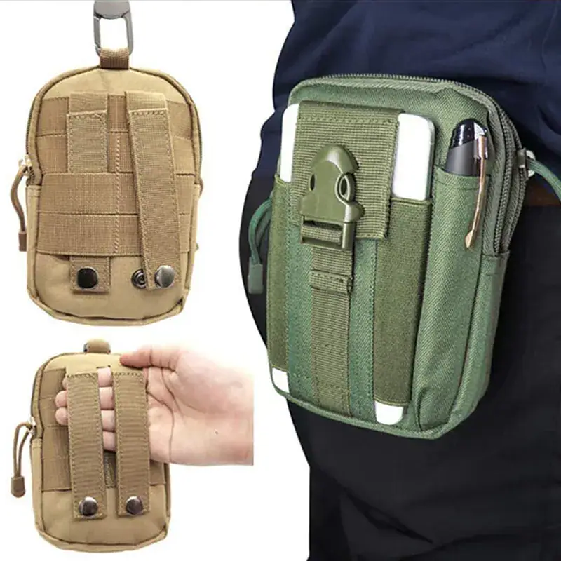 BG49 Tactical Waist Pack in green with MOLLE webbing for outdoor and everyday carry.