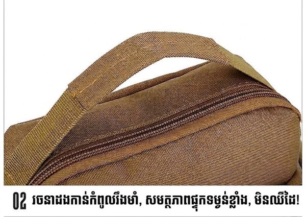 កាបូបស្ពាយស្មាបែបយុទ្ធសាស្ត្រ ខ្នាតតូចសម្រាប់ក្រៅផ្ទះ សម្រាប់ការប្រើប្រាស់ក្រៅផ្ទះ។.