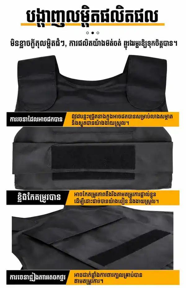 ឈុតការពារប្រឆាំង PE បត់បែនបានពីរផ្នែក សម្រាប់ការហ្វឹកហាត់ និងការប្រើប្រាស់ក្រៅផ្ទះ.