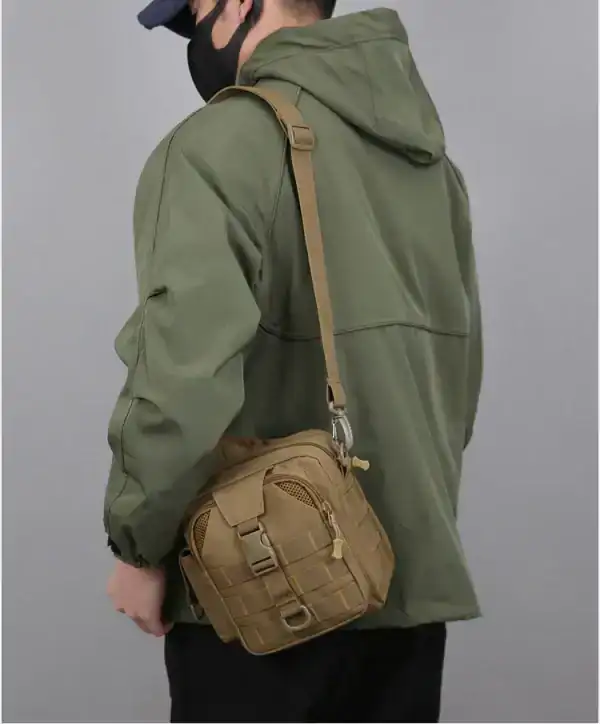 កាបូបស្ពាយ Sling Camouflage សម្រាប់ក្រៅផ្ទះ និងសម្រាកលំហែ, ទម្ងន់ស្រាល.