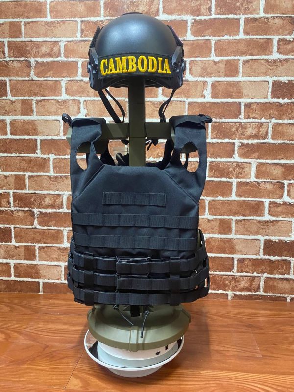 អាវកាក់ MOLLE ពហុមុខងារ ស្បែកខ្មៅ សម្រាប់ការរចនាប័ទ្ម Quick-Release និងការប្រើប្រាស់ tactical outdoor។.