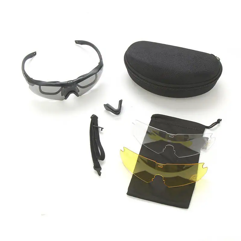 GL20 Tactical Protective Shooting Glasses Set with 3 Interchangeable Lenses