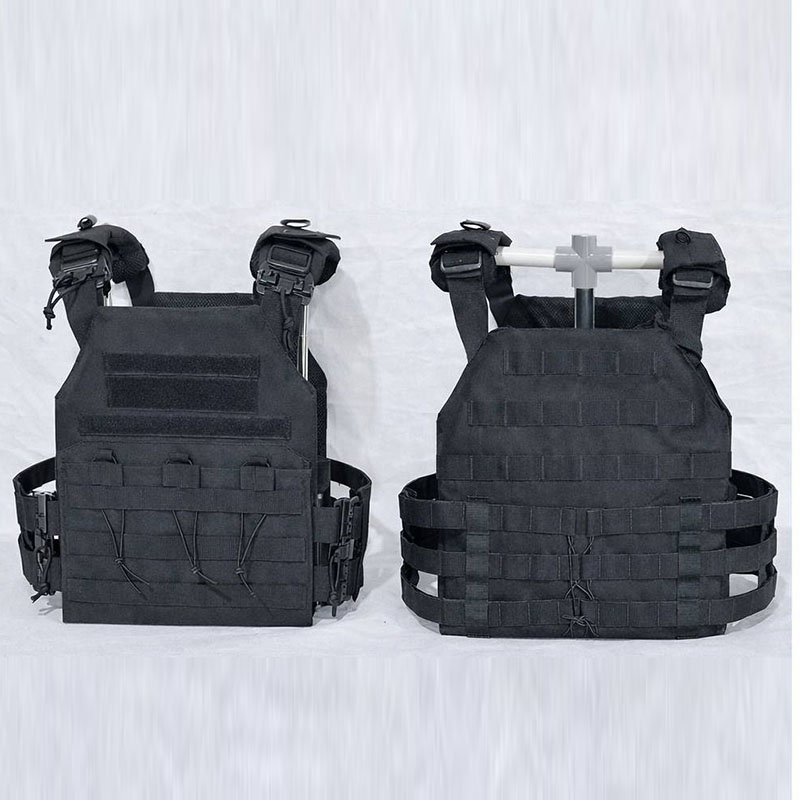 A19 Quick-Release Tactical Vest with Molle Panel and Adjustable Cummerbund in black.