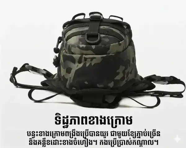កាបូបចង្កេះ និងកាបូបជើងតាក់តិច BG06 ប្រើសម្រាប់ជិះម៉ូតូ និងសកម្មភាពក្រៅផ្ទះ។.