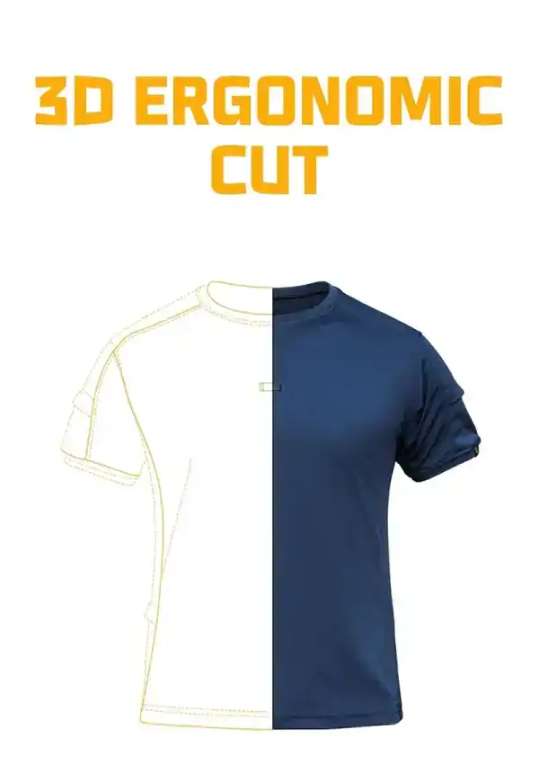 TSS05 Archon Crewneck quick-drying men's short-sleeved tactical T-shirt in navy blue.
