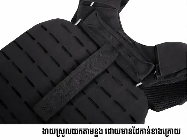 អាវកាក់តាក់ទិច Quick-Release មានខ្សែ MOLLE និងផ្នែកចំហៀងអាចកែតម្រូវបាន សម្រាប់ការរត់ប្រយុទ្ធនិងកម្សាន្តក្រៅផ្ទះ.