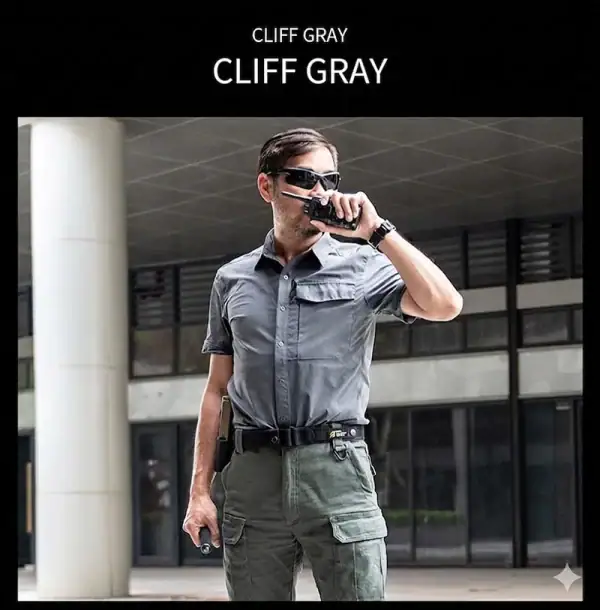 អាវដៃខ្លីយុទ្ធសាស្ត្រ CLIF GRAY ស្រាល និងទាន់សម័យ សម្រាប់ការប្រើប្រាស់ក្រៅផ្ទះ និងសកម្មភាពយុទ្ធសាស្ត្រ.