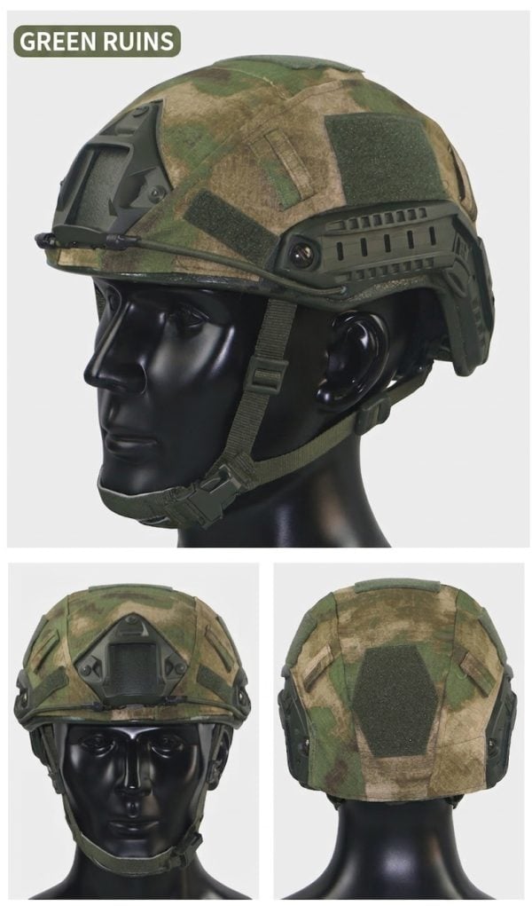 HC02 Tactical Mesh Helmet Cover for Outdoor and Training Helmets in camouflage style.