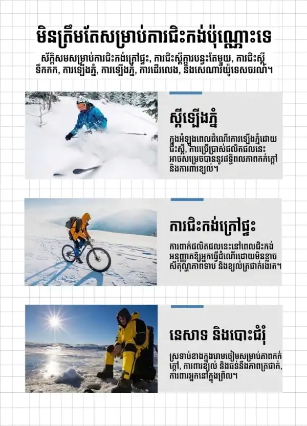 ម៉ាស់ក្បាល និងក្រមាកកពេញមុខ HM02 សាច់ Fleece សម្រាប់ជិះកង់ ជិះម៉ូតូ និងកីឡាក្រៅផ្ទះ.