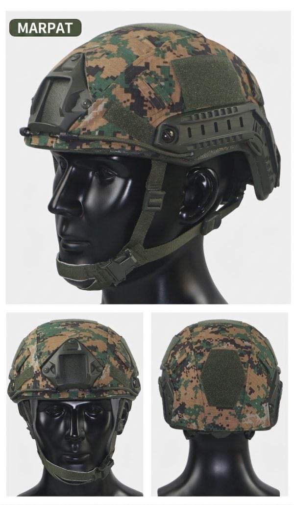 HC02 Tactical Mesh Helmet Cover for outdoor and training helmets in camouflage style.