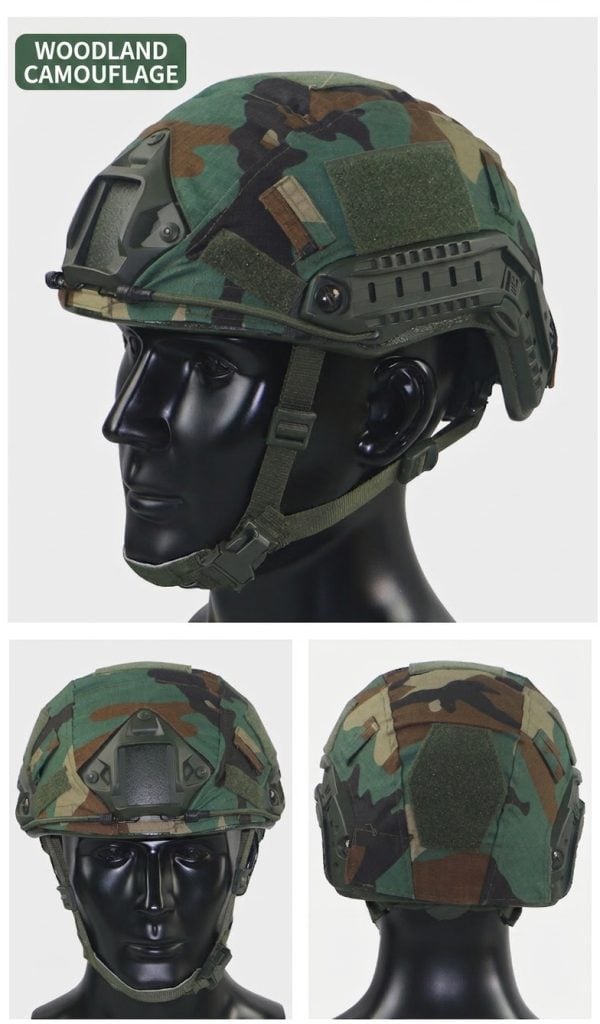 HC02 Tactical Mesh Helmet Cover for Outdoor and Training Helmets in camouflage style.
