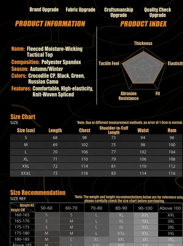 Men's camouflage tactical fleece-lined long-sleeve training top for outdoor activities.
