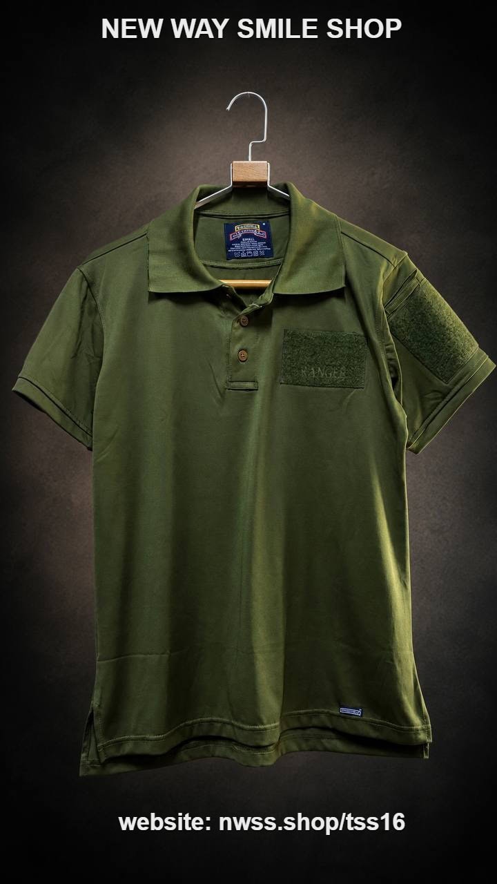 TSS16 Tactical Polo Shirt - Short-Sleeve Collared Top with Chest and Dual-Sleeve Loop Panels - Image 3