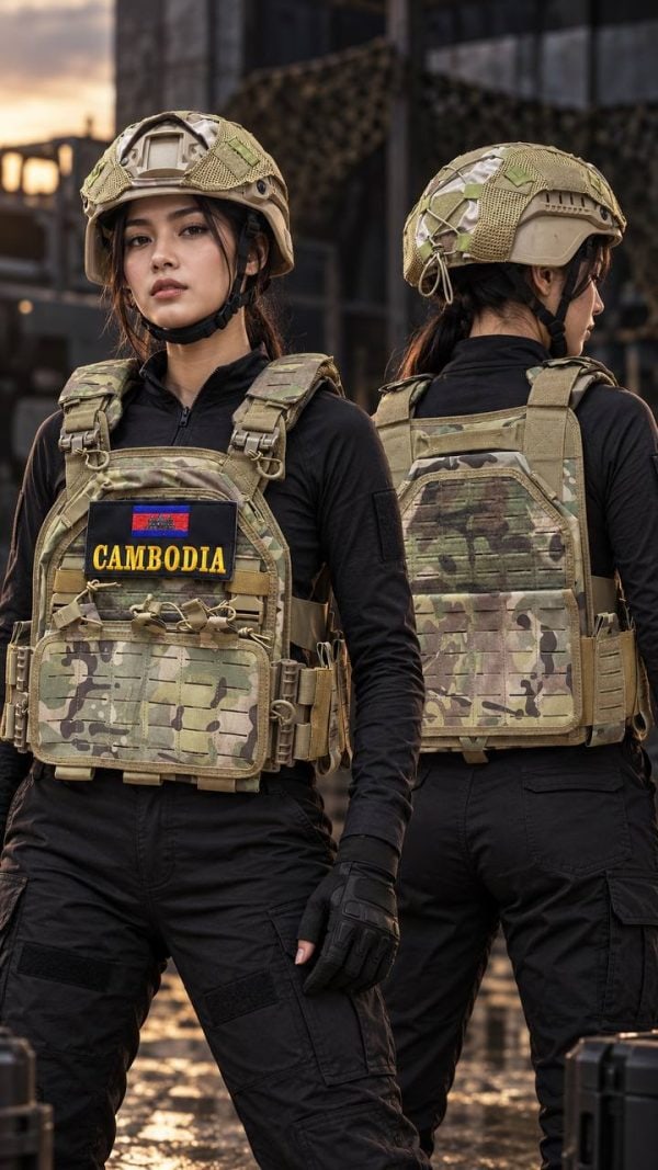 A07 Quick-Release Camouflage Tactical Vest for outdoor training and field use, with camouflage pattern and tactical design.
