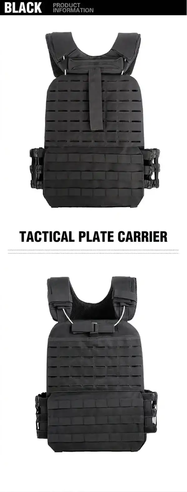 អាវកាក់តាក់ទិច Quick-Release មានខ្សែ MOLLE និងផ្នែកចំហៀងអាចកែតម្រូវបាន, ស្បែកខ្ពស់សម្រាប់ការចងចងយុទ្ធសាស្ត្រ.