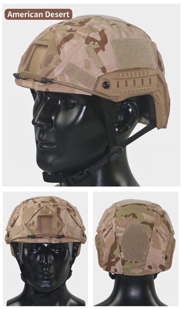 HC02 Tactical Mesh Helmet Cover for Outdoor and Training Helmets in camouflage style.