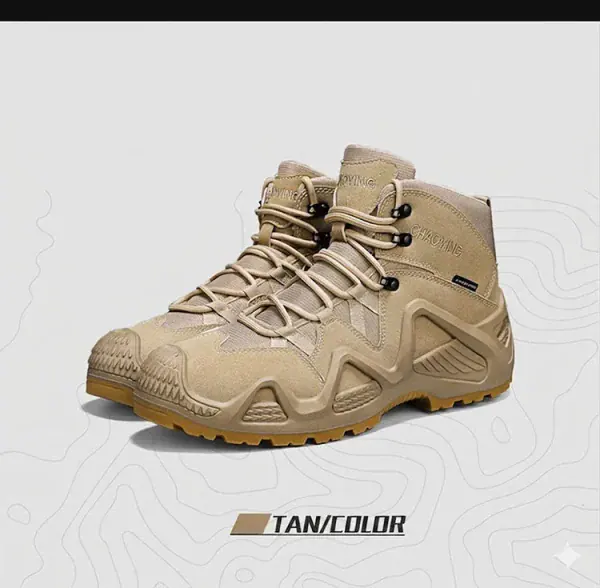 ស្បែកជើង Martin Boots កម្ពស់មធ្យម ស្បែកតាន់ សម្រាប់ឡើងភ្នំក្រៅផ្ទះ និងស្បែកជើង Tooling.
