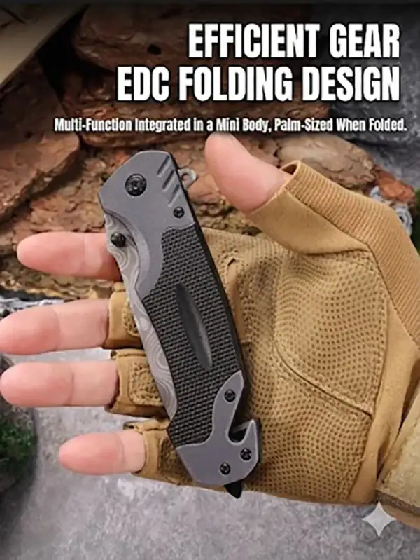 កាំបិតបត់ Tactical មានលំនាំពិសេស, ឧបករណ៍ EDC Survival, ការរចនាផ្លែមានលំនាំពិសេស, កាំបិតបត់សម្រាប់ការរស់នៅក្រៅផ្ទះ.