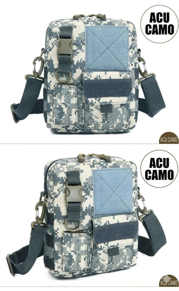 កាបូបទ្រូង Tactical Camouflage មិនជ្រាបទឹក មានផ្នែកដាក់សោ.