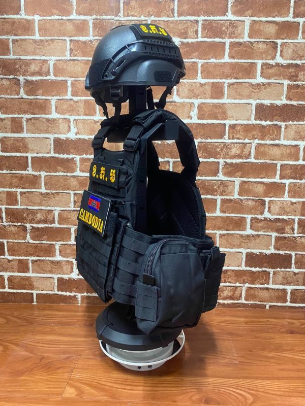 Tactical backpack in olive green with multiple compartments and MOLLE webbing for outdoor and tactical gear.