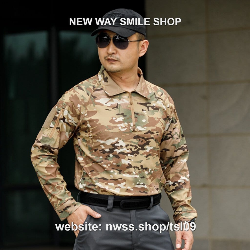 TSL09 Tactical Long-Sleeve Polo Shirt – Quick-Dry Outdoor Performance Top with Sleeve Utility Pocket - Image 4