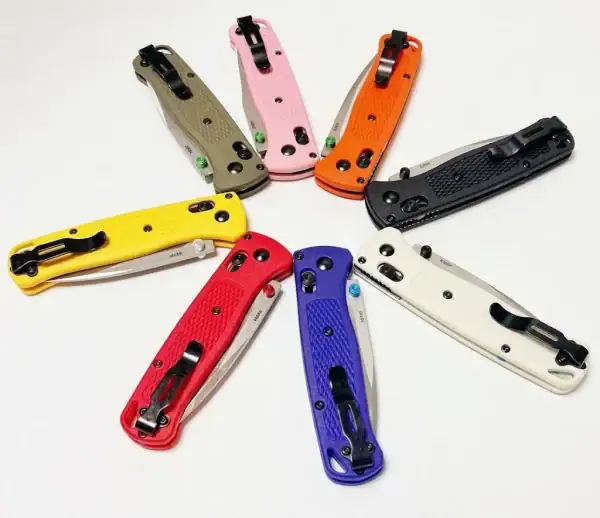 កាំបិតបត់ Portable Pocket Knife ដៃ Nylon Fiber ពណ៌ផ្សេងៗ មានច្រើនពណ៌.