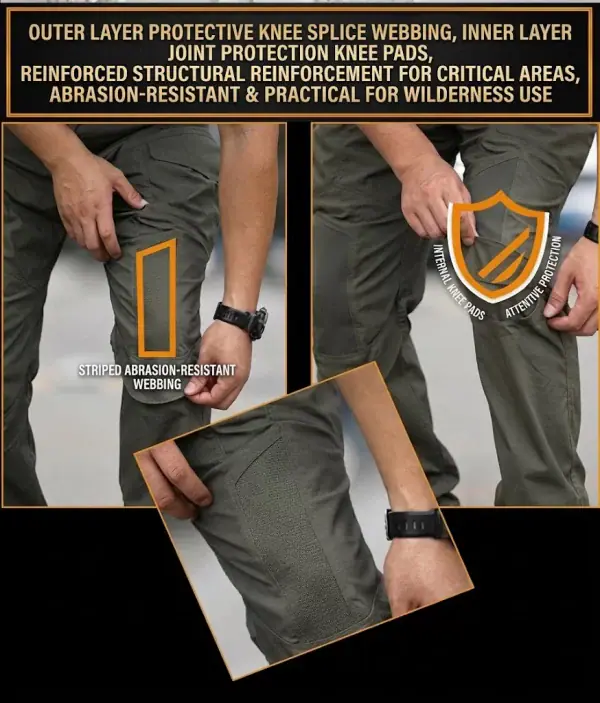 IX14 Tactical Cargo Pants in dark gray with water-repellent ripstop fabric and articulated knees.