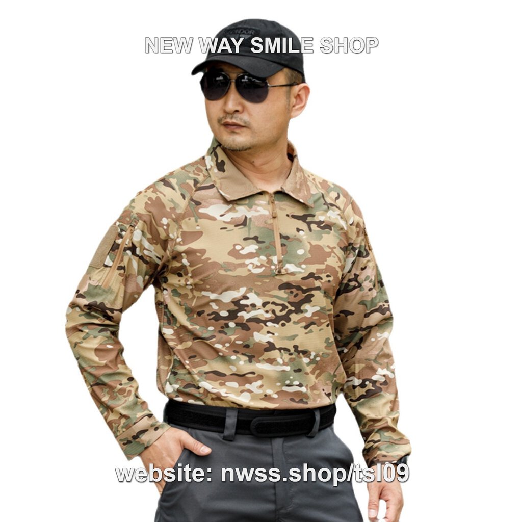TSL09 Tactical Long-Sleeve Polo Shirt – Quick-Dry Outdoor Performance Top with Sleeve Utility Pocket - Image 5