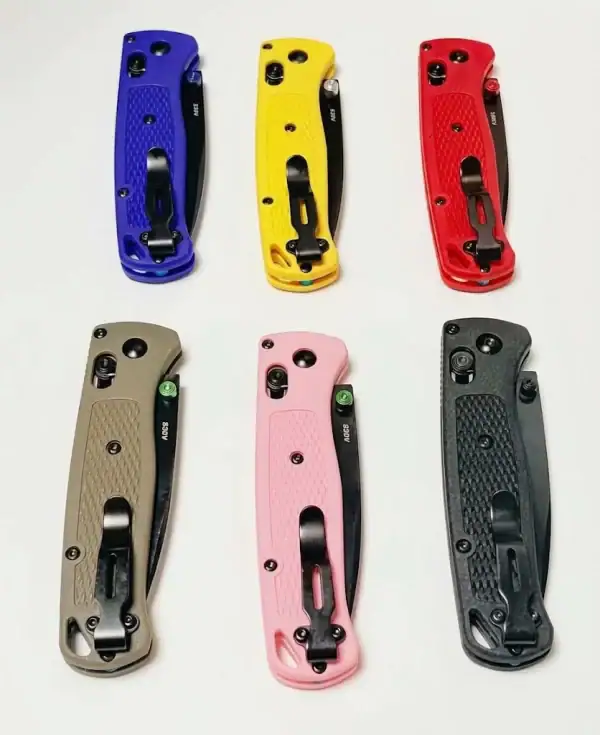 កាំបិតបត់ Portable Pocket Knife ពណ៌ច្រើន ដៃ Nylon Fiber ស្រាល រឹងមាំ.