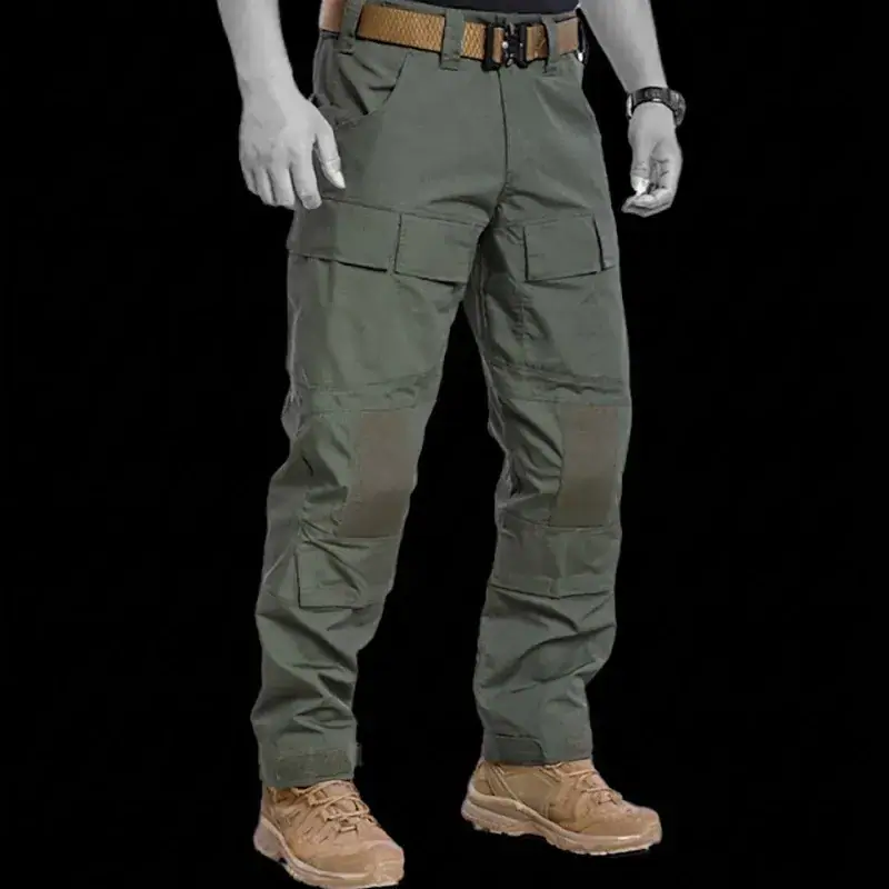 IX25 Striker Gen 2 Tactical Pants in olive green with multiple cargo pockets and reinforced knees.