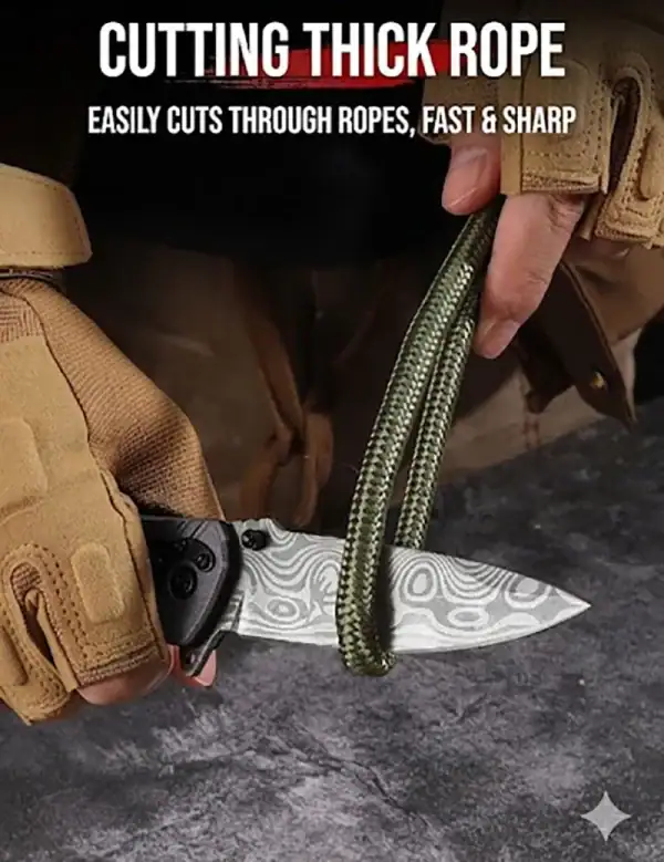 កាំបិតបត់ Tactical មានលំនាំពិសេស សម្រាប់ការរុករក និងការរស់នៅក្រៅផ្ទះ។.