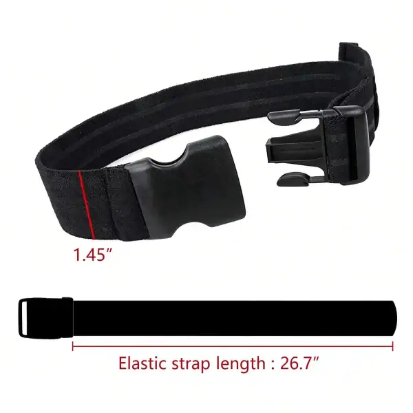 TTS15 adjustable tactical thigh strap belt for holster and outdoor gear in black color.