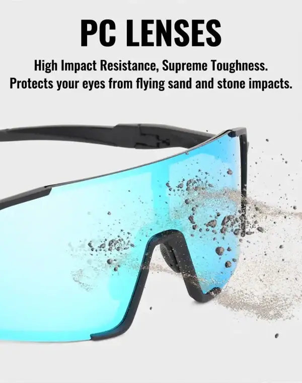 GL24 TR90 cycling sports sunglasses with PC lens and adjustable nose pad for outdoor activities.