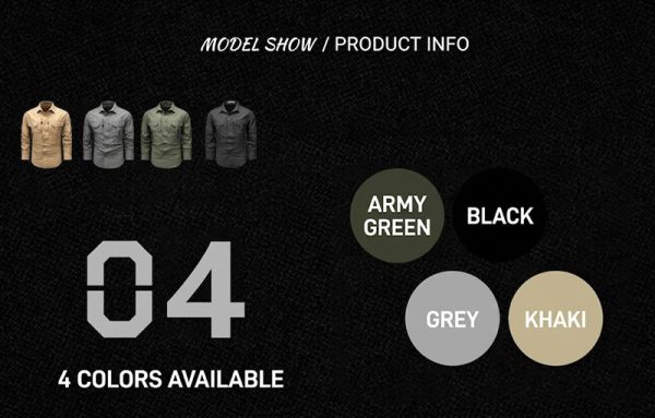 SHL08-CR Men’s outdoor quick-dry tactical shirt in army green with multi-pocket design.