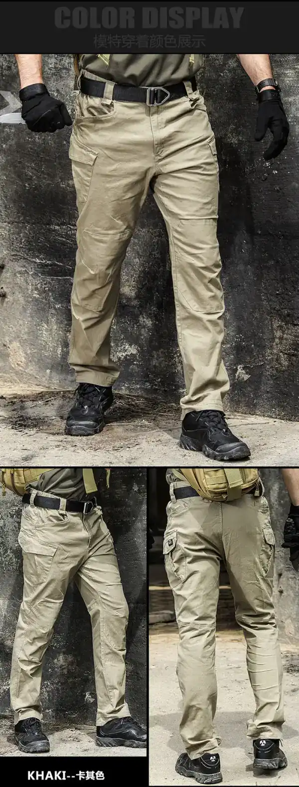 ខោកាហ្គោ Tactical IX04 សម្រាប់បុរស ខោ outdoor slim-fit quick-dry មានចង្កេះយឺត និងហោប៉ៅច្រើន.