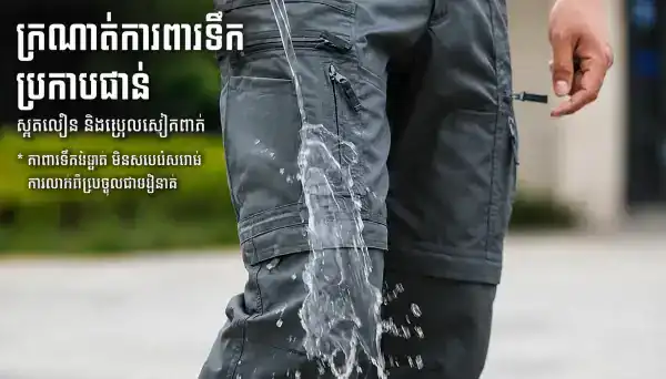 ខោជើងវែង Tactical Cargo IX24 សម្រាប់ Outdoor ក្រណាត់ធន់នឹងទឹក និងមានហោប៉ៅប្រើប្រាស់ច្រើន.