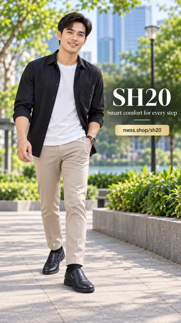 ស្បែកជើងបុរស Casual មានខ្យល់ចេញចូល ខ្លីស្បែកស សម្រាប់ប្រើប្រចាំថ្ងៃ និងកម្សាន្ត.